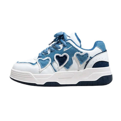 Love Single Shoe Dopamine Design Thick Soled Shoes for Women - White/Pink/Green, White/Blue, Sizes 35 - 40 - SuzynmomSuzynmomeproloLove Single Shoe Dopamine Design Thick Soled Shoes for Women - White/Pink/Green, White/Blue, Sizes 35 - 40