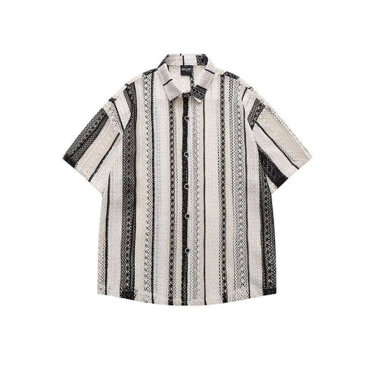 Suzynmom Outfit Hollow - Out Shirt Short Sleeve Men - SuzynmomSuzynmomeproloSuzynmom Outfit Hollow - Out Shirt Short Sleeve Men