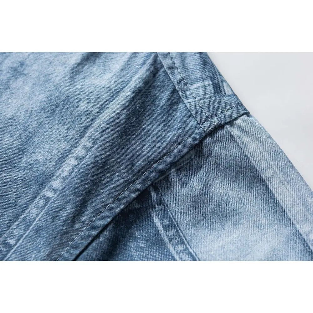 Suzynmom Casual Oversized Denim Shirt for Men in Denim Blue - SuzynmomSuzynmomeproloSuzynmom Casual Oversized Denim Shirt for Men in Denim Blue