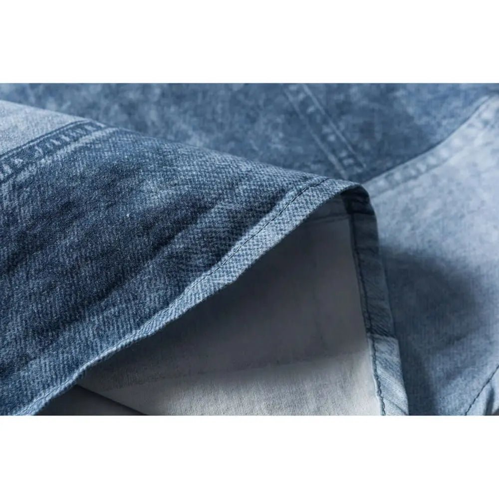 Suzynmom Casual Oversized Denim Shirt for Men in Denim Blue - SuzynmomSuzynmomeproloSuzynmom Casual Oversized Denim Shirt for Men in Denim Blue