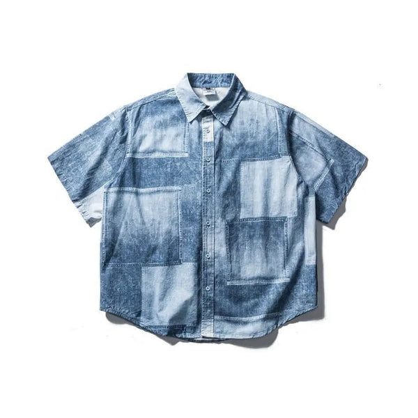 Suzynmom Casual Oversized Denim Shirt for Men in Denim Blue - SuzynmomSuzynmomeproloSuzynmom Casual Oversized Denim Shirt for Men in Denim Blue